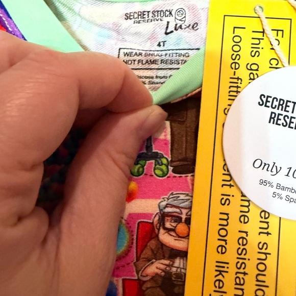 Colorful Up Disney Cartoon Print Kids Bamboo Sweatshirt - Picture 3 of 4